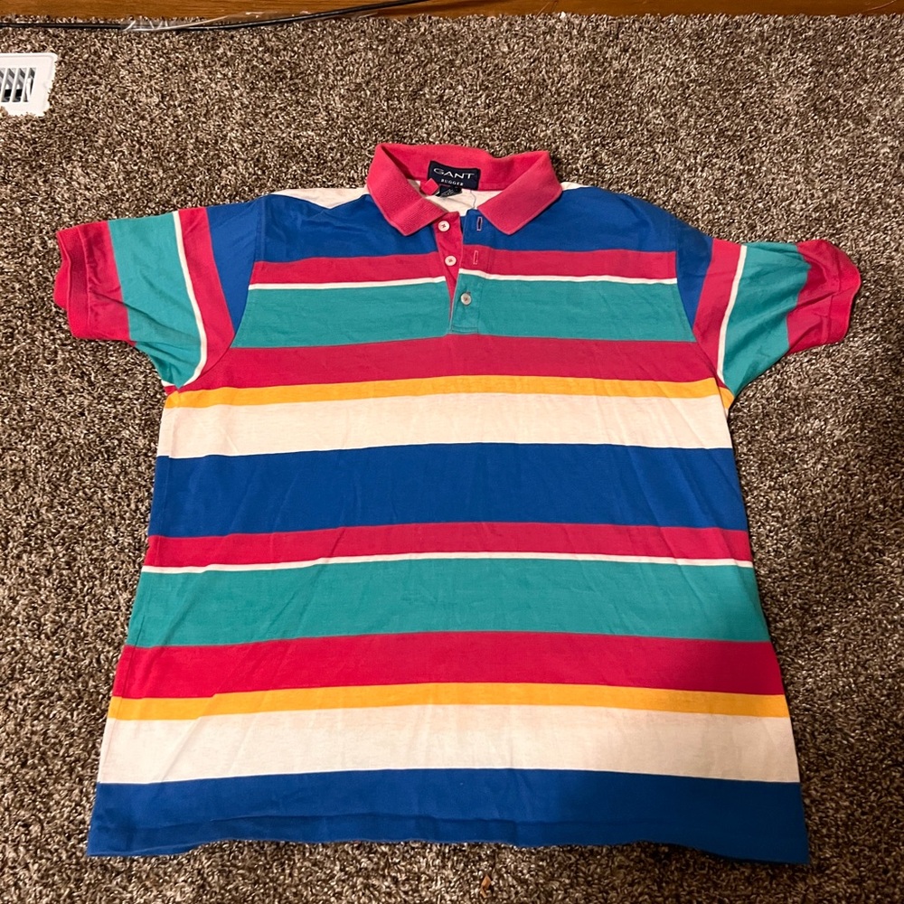 Gang Rugger Polo Shirt Vibrant Stripes